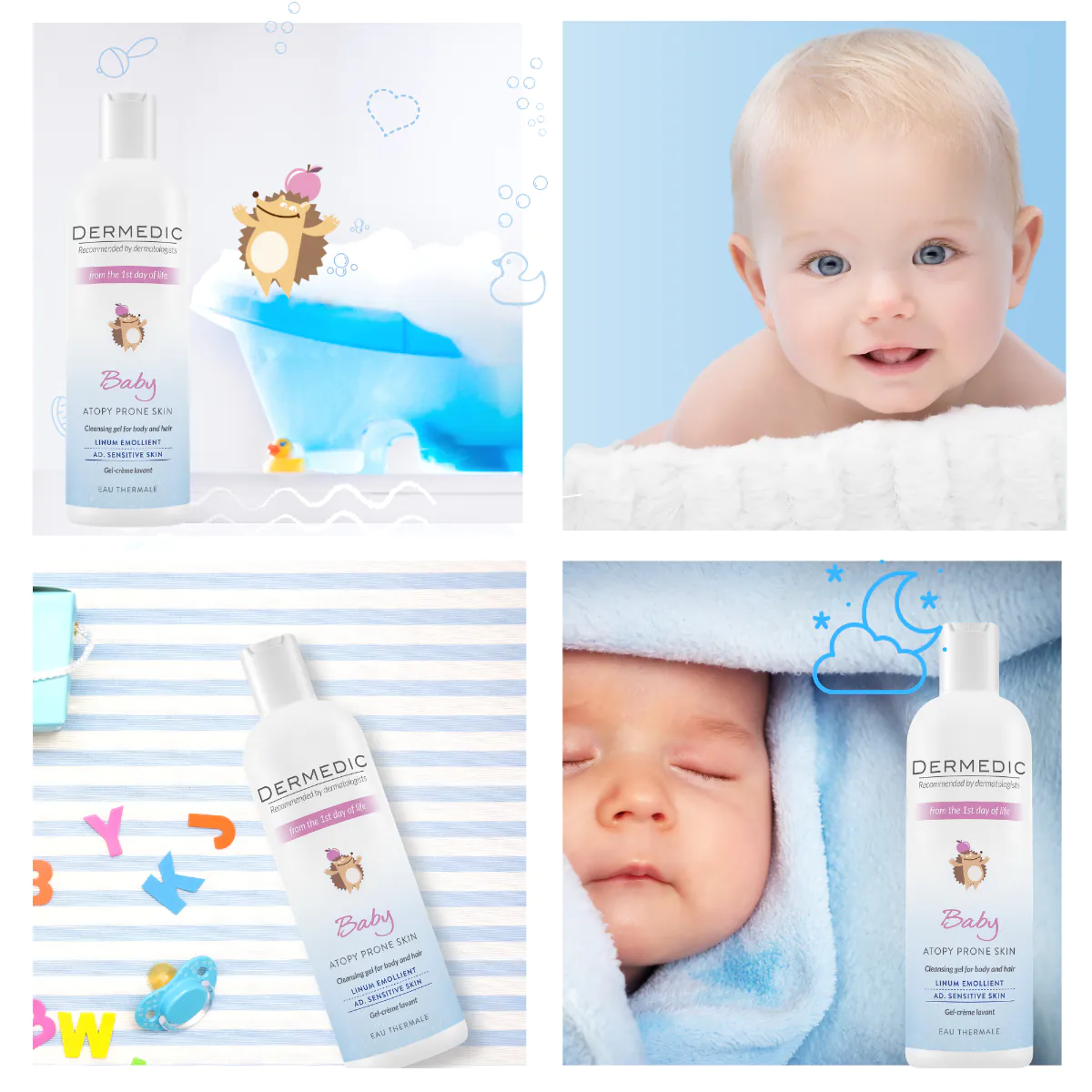 Dermedic Emolient Baby Linum Κρεμώδες τζελ καθαρισμού