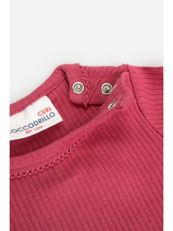 Coccodrillo T-Shirt mit langen Ärmeln in dunkelrot günstig kaufen