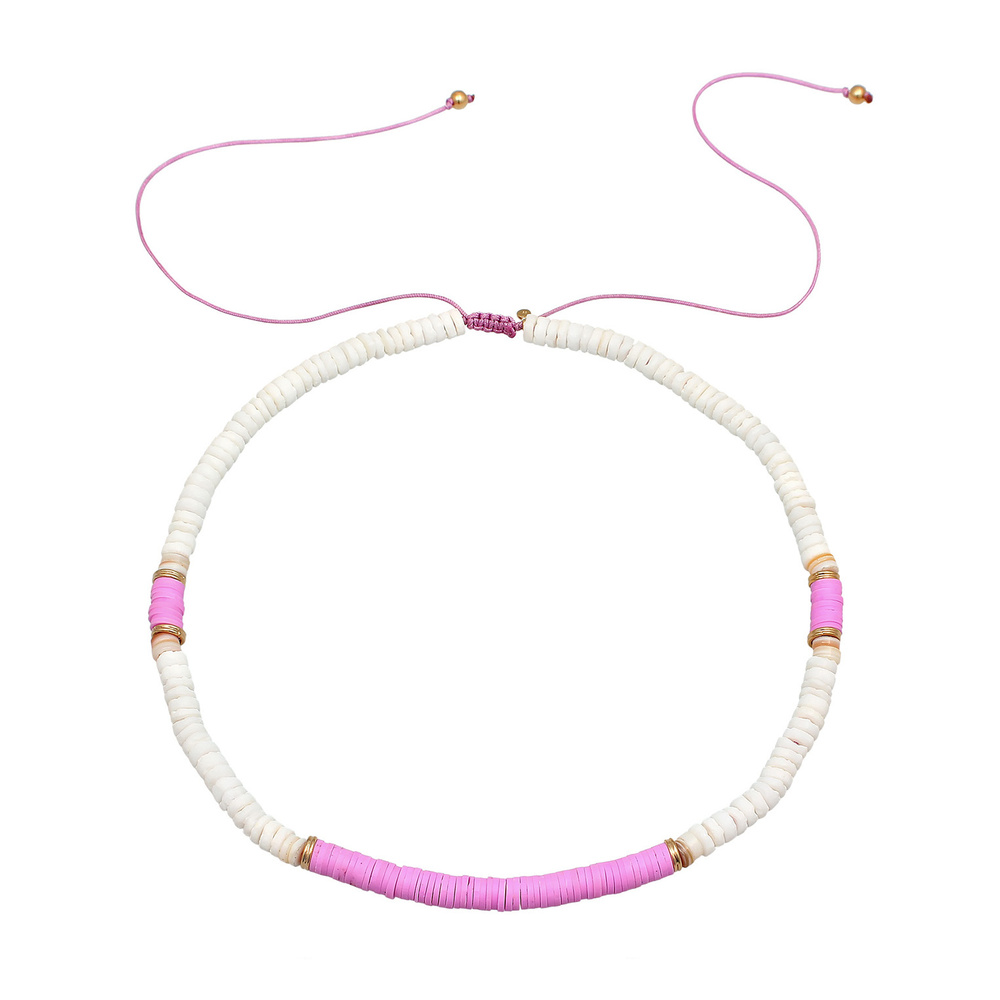 Elli Elli Collier Femmes Beads style surfeur avec perles Heishi en argent sterling 925 collier