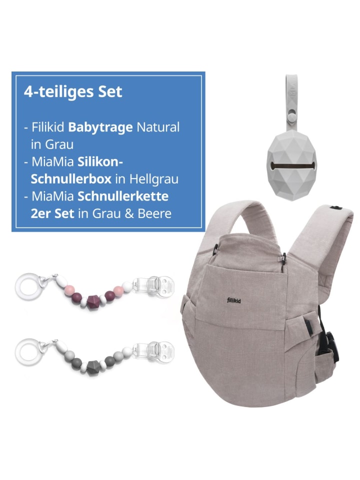 fillikid Babytrage Natural ab 3,5 -20 kg in grau günstig kaufen onesize