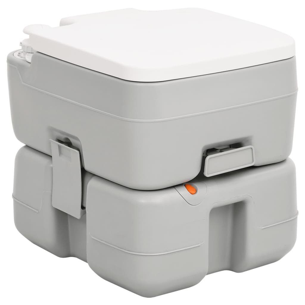 vidaXL Campingtoilette Tragbare Campingtoilette mit Waschbecken