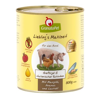 GranataPet Liebling's Mahlzeit Mixpaket 6 x 800 g