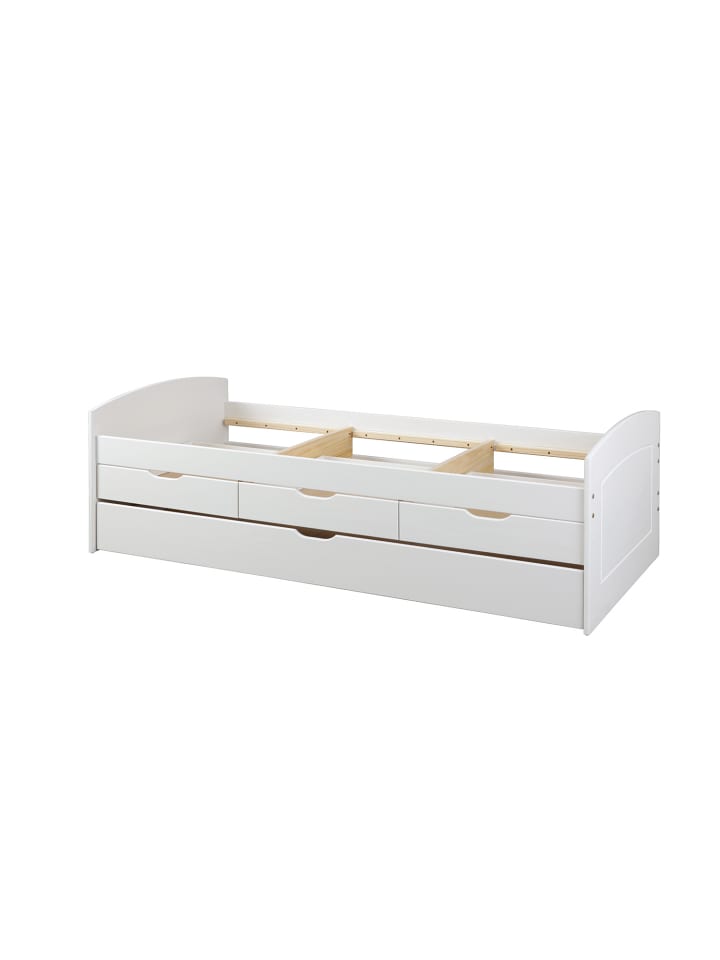 ebuy24 Bett Riewo Weiß 205 x 98 cm günstig kaufen onesize