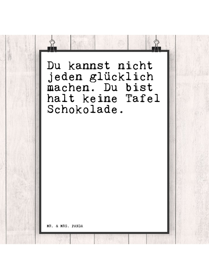 Mr. & Mrs. Panda Poster Du kannst nicht jeden... mit Spruch in Weiß günstig kaufen