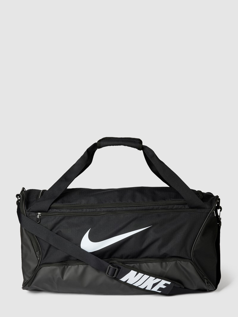 Weekender mit Label-Print in schwarz