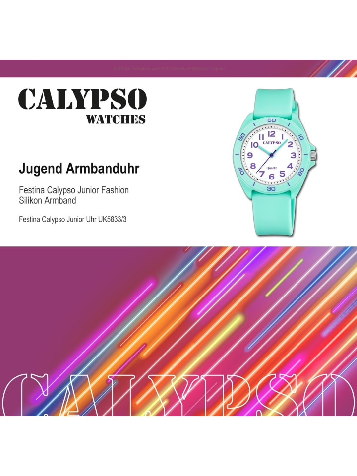 Calypso Analog-Armbanduhr Calypso Junior türkis mittel (ca. 36mm) günstig kaufen onesize