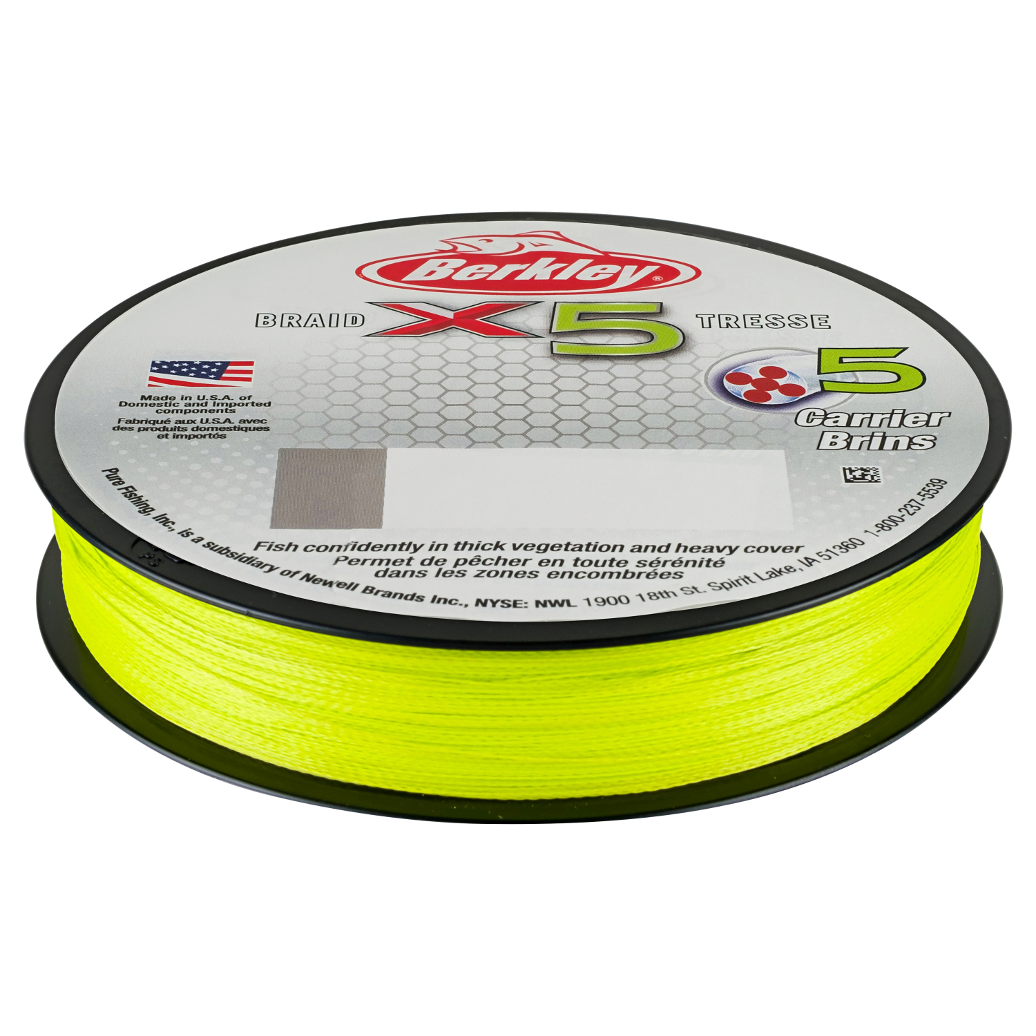 Berkley Angelschnur X5 Braid (Flame Green, 250/300 m)