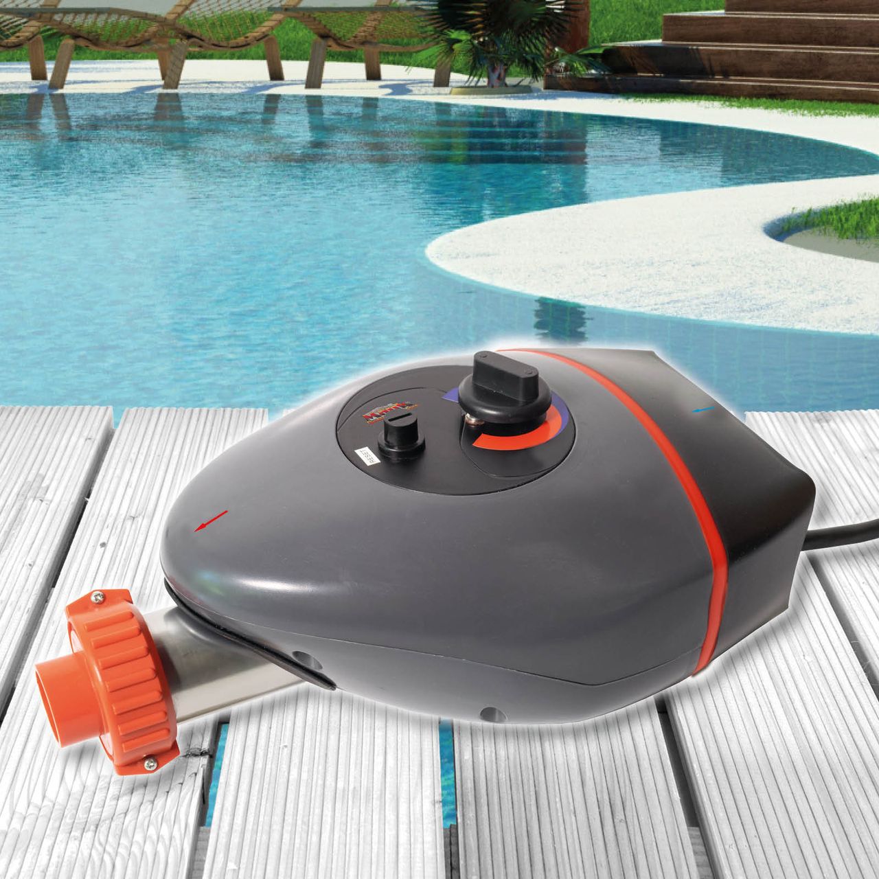 MAUK Elektro Pool-Heizung HEAT DROP 3 KW mit Thermostat