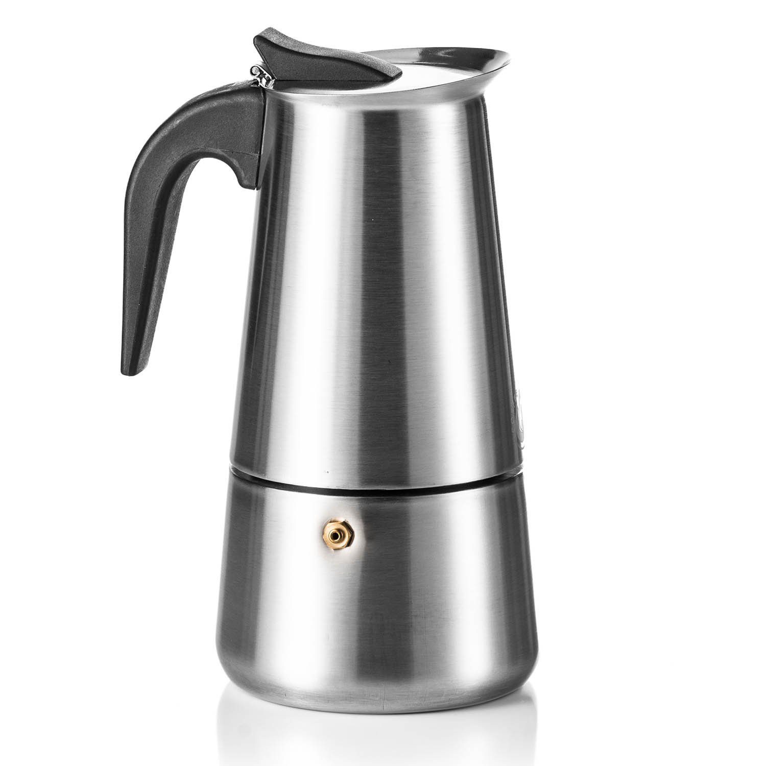 Coffee Fox Espressokocher Kaffeebereiter Kaffeekocher, Espresso-Kanne aus Edelstahl
