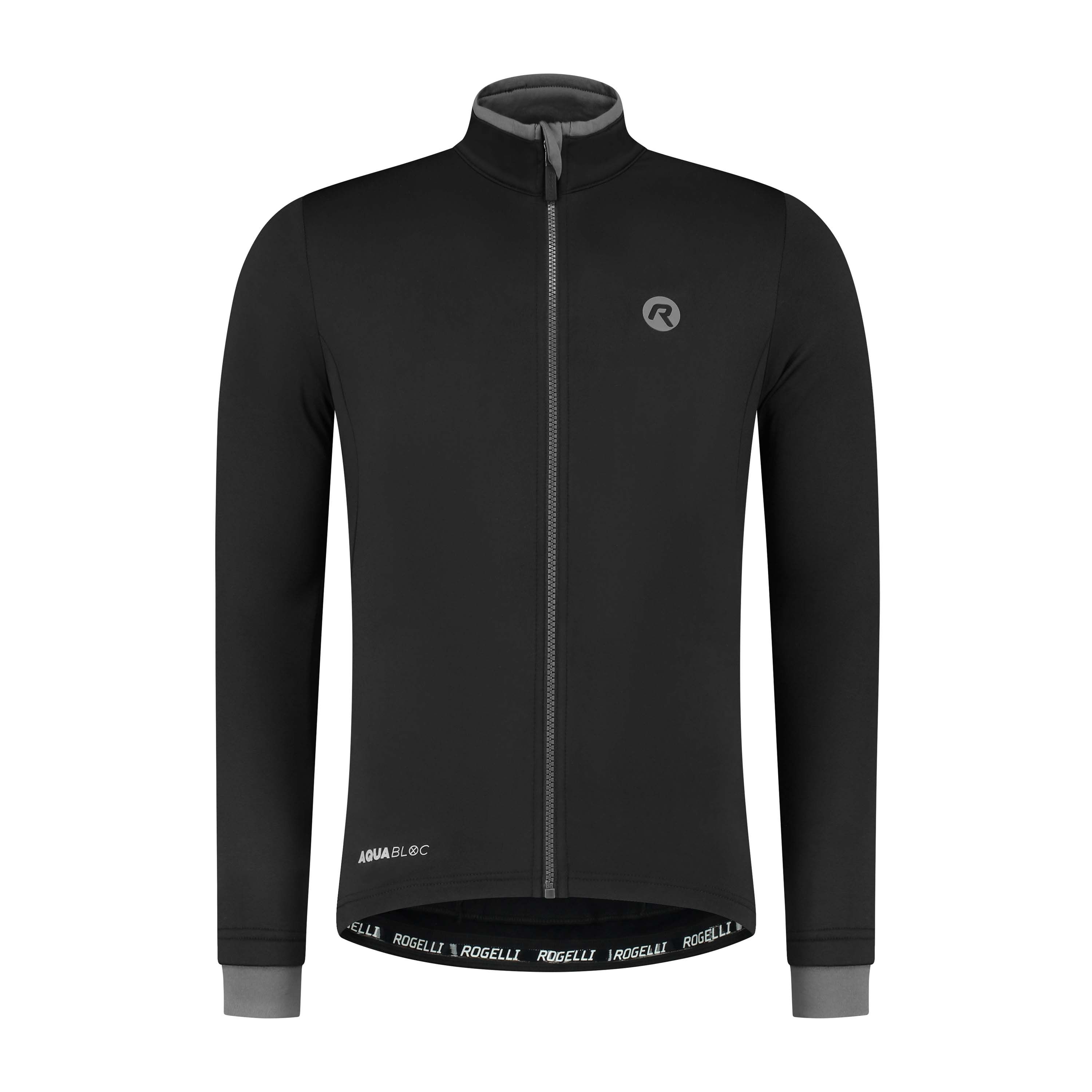 Rogelli Essential Black Herren Langarm-Radtrikot