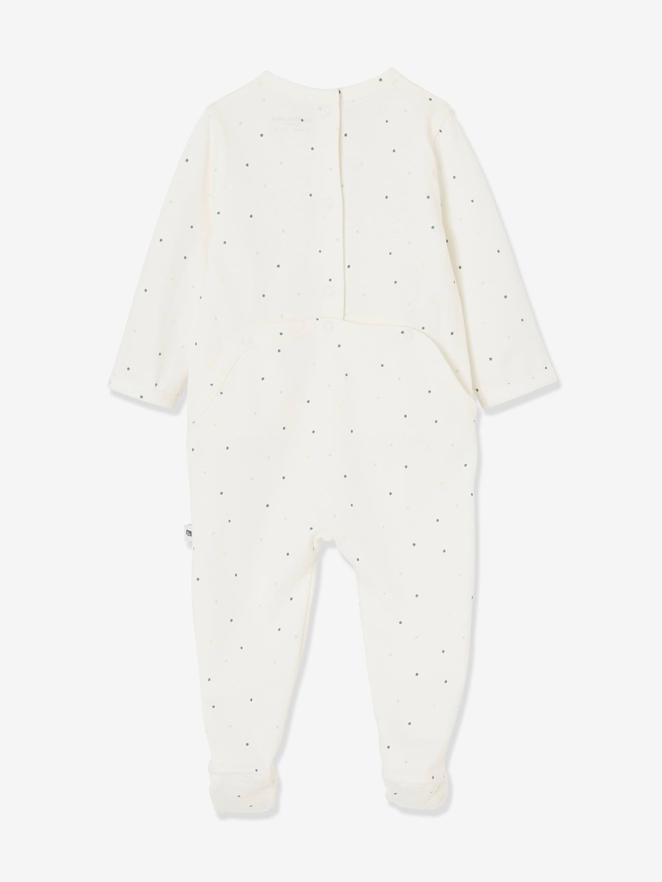 Lot de 2 pyjamas bébé ouverture naissance en cotob bio 