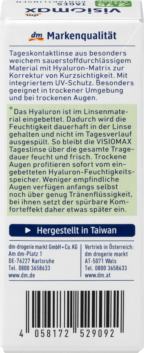 Tageslinse -2,75, 8 St