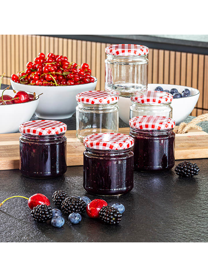 Chefware 2er-Set: Einmachgläser in Transparent/ Rot - 2x 6 Stück günstig kaufen onesize