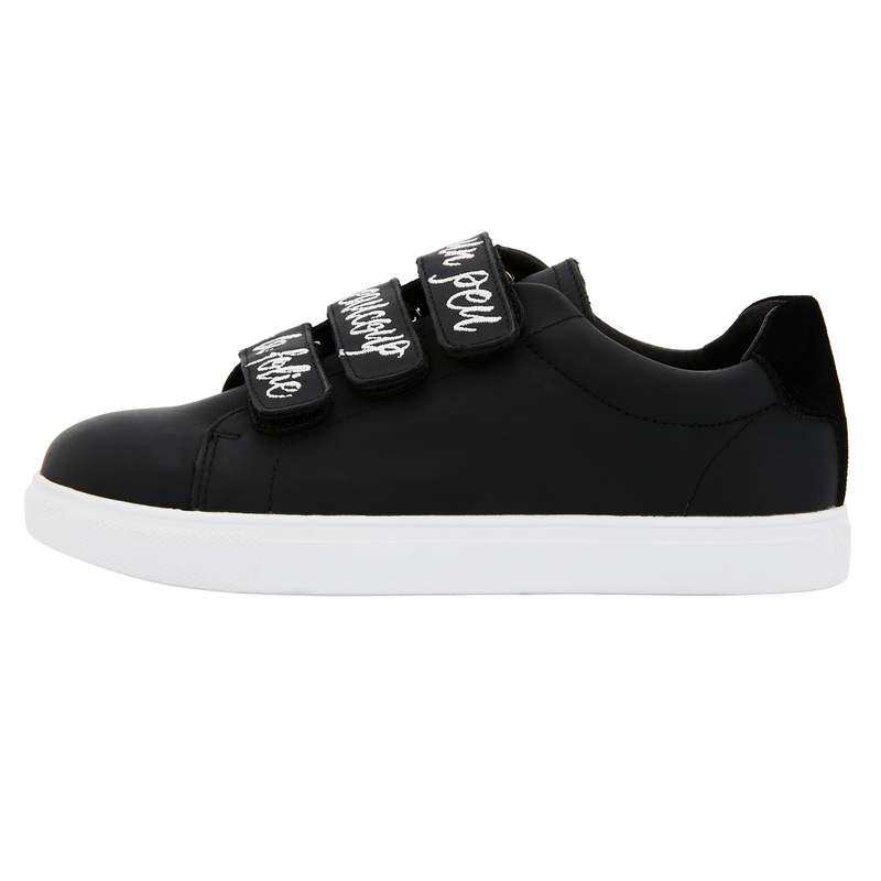 Baskets en cuir Edith je t'aime noir