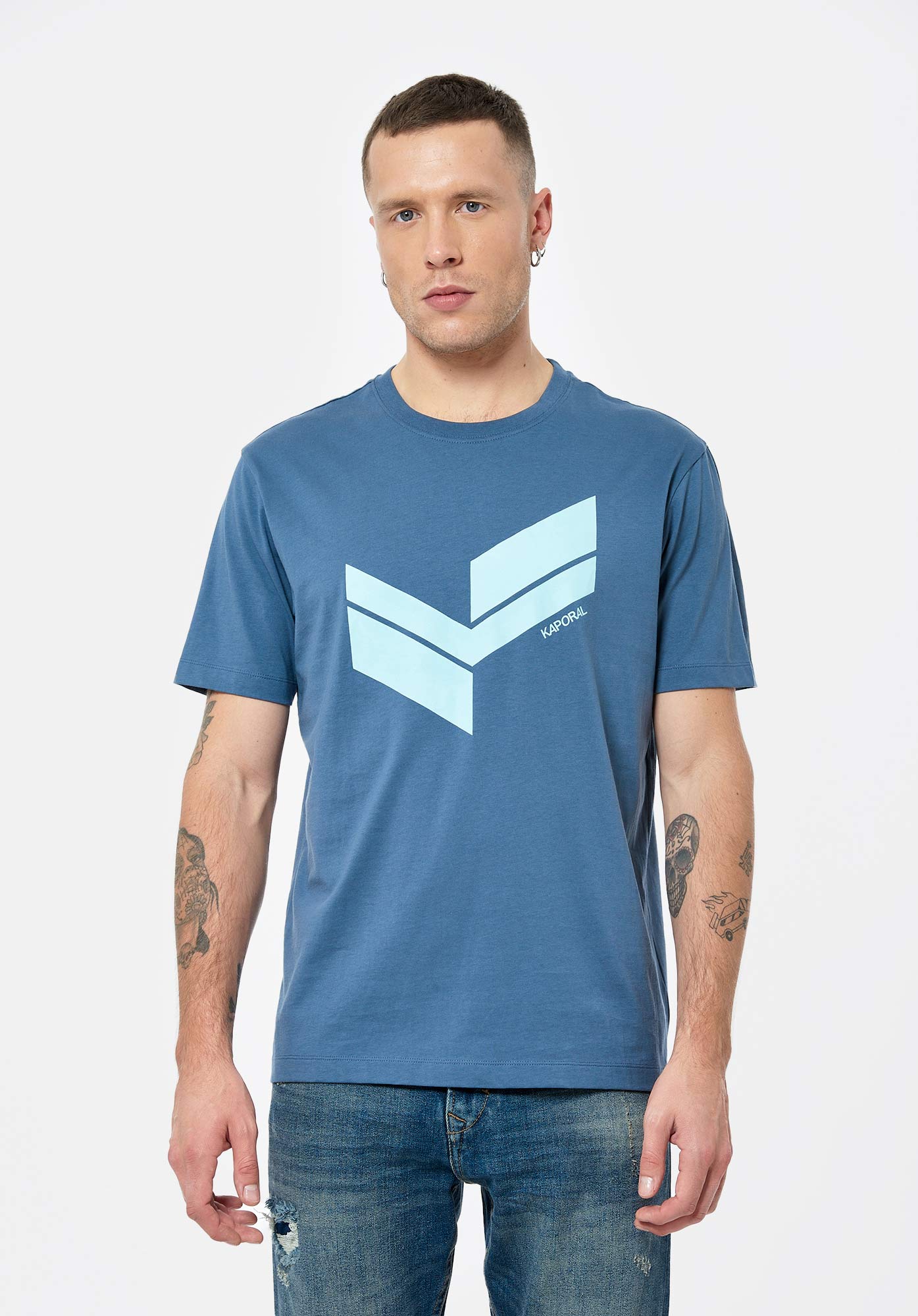 BRYZO  T-shirt bleu Homme en 100% coton bio