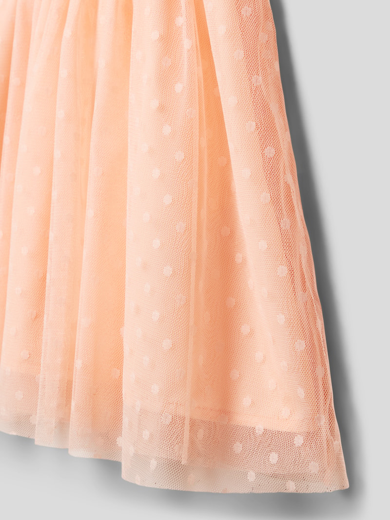 Kleid aus Tüll mit blickdichtem Unterkleid Modell 'VABOSS' in apricot