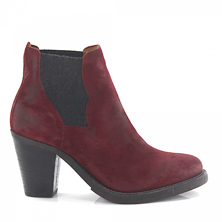 Budapester - Chelsea Boots 684 Veloursleder - rot