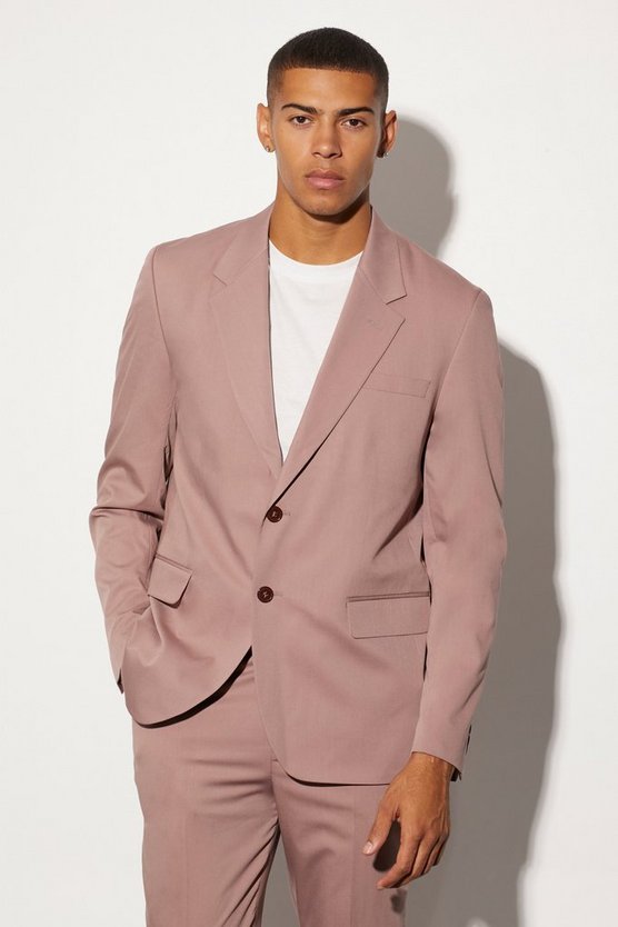 Einreihige kastige Oversize Anzugjacke