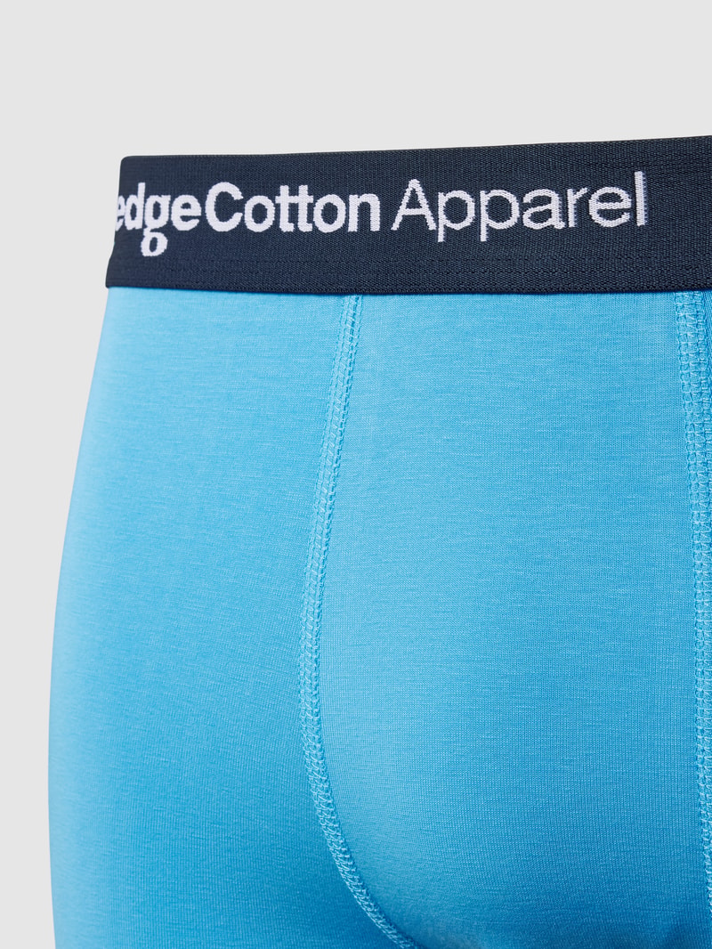Trunks mit elastischem Label-Bund im 3er-Pack in aqua blau