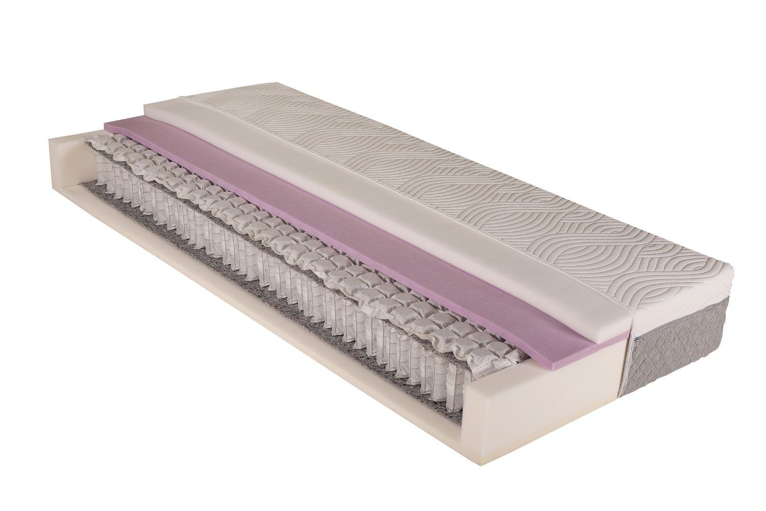Taschenfederkernmatratze Active Twin 1500, Beco, 25 cm hoch, + 500 zusätzliche, druckentlastende Nano-Taschenfederkerne