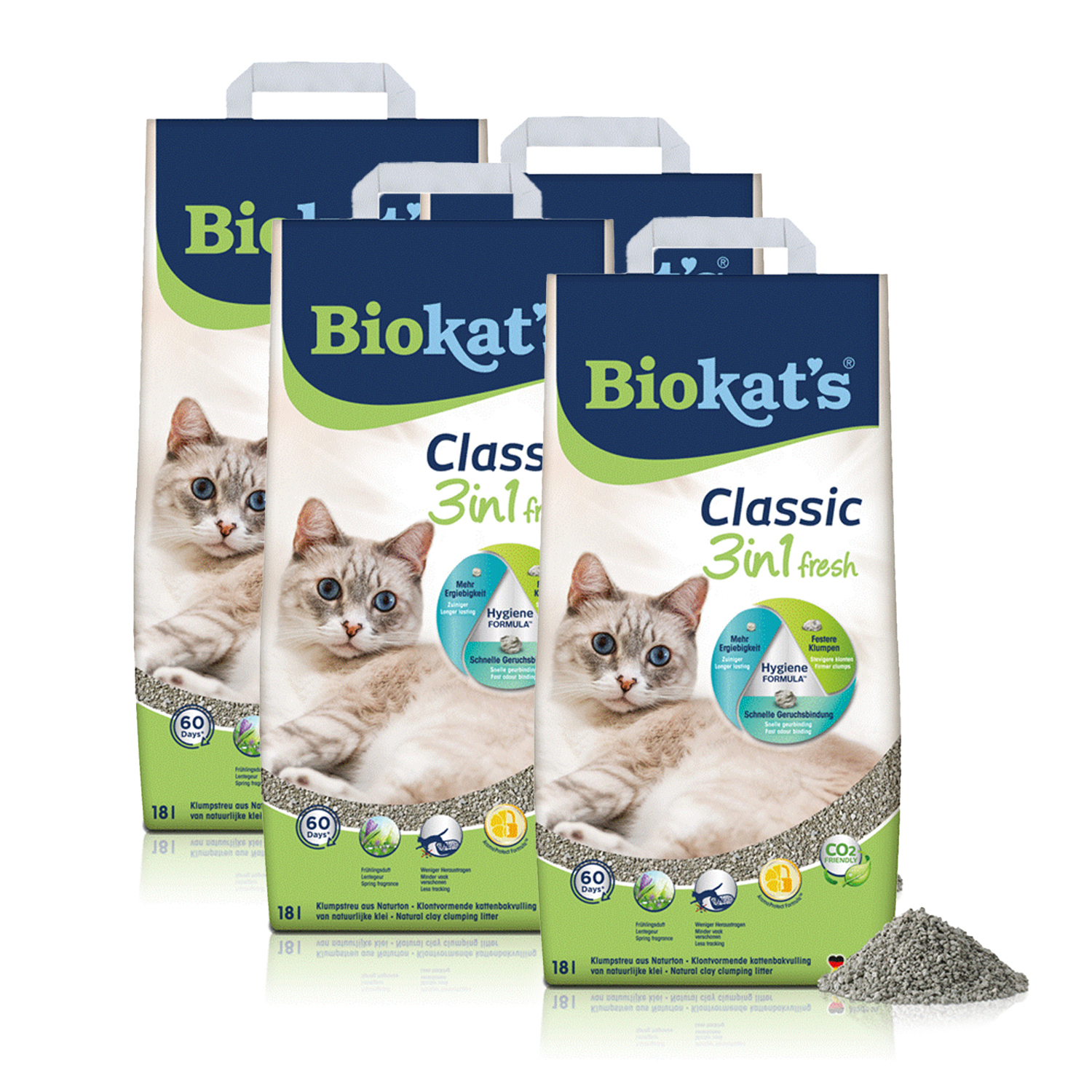 Biokat's Katzenstreu Biokat's classic fresh 3in1 4x18 l