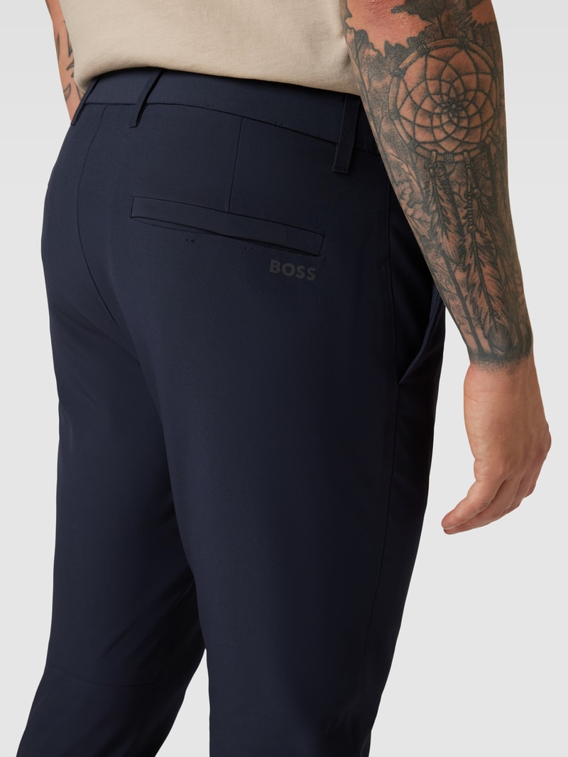 Hose mit Bügelfalten Modell 'COMUTER' in marineblau