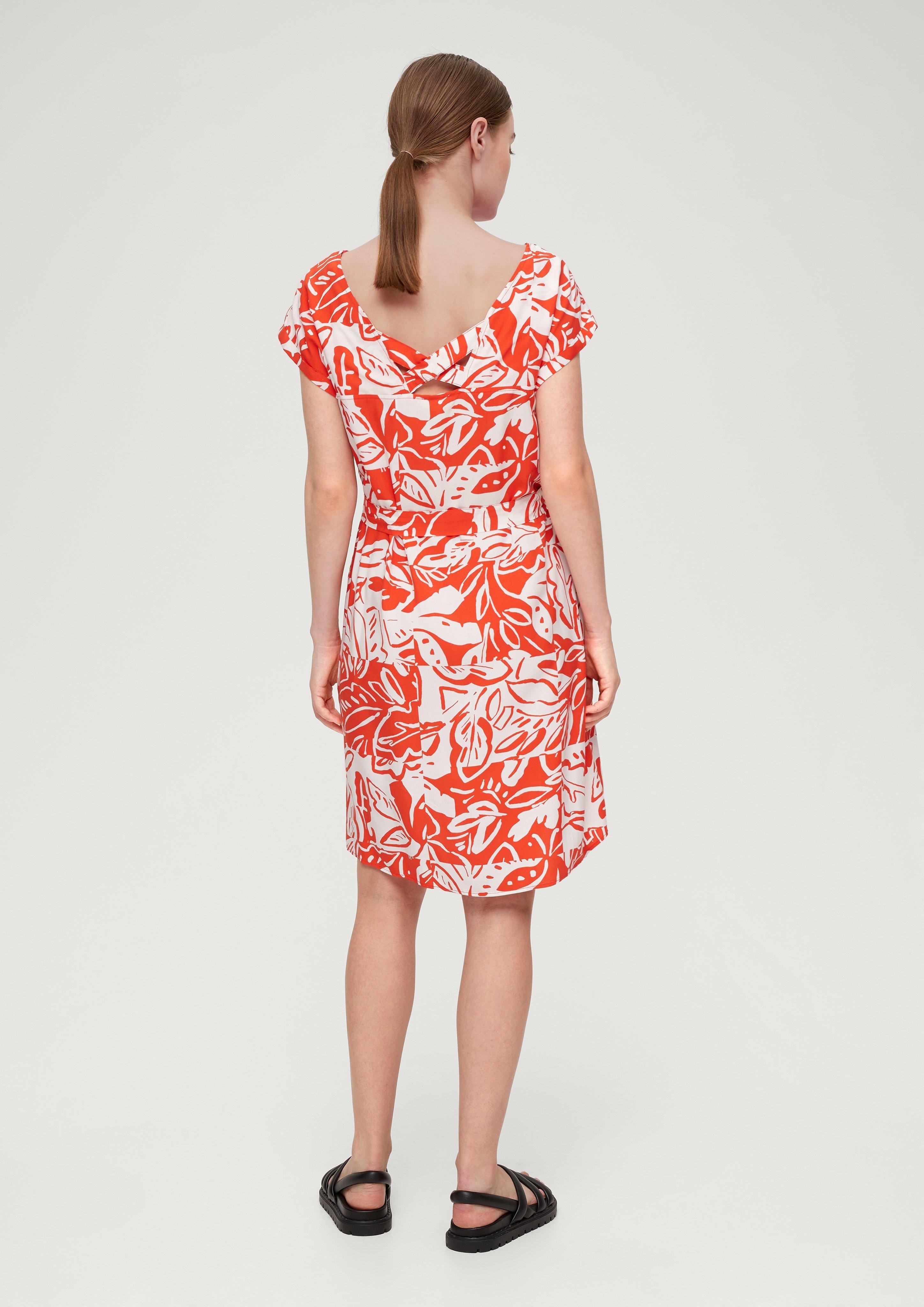 Kleid mit Bindeband aus Viskose  2131810-25A0