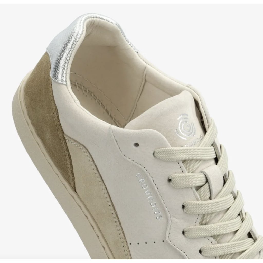 Groundies Nova GS Beige/Silver Barfußsneaker