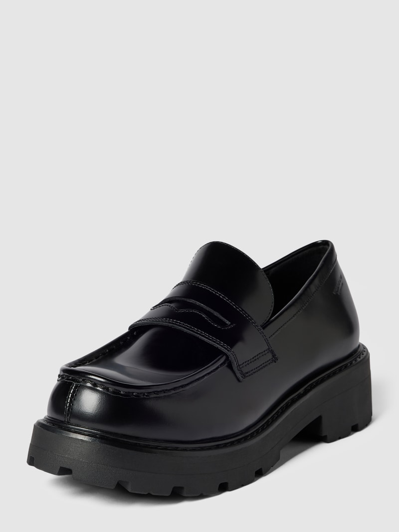 Loafer aus echtem Leder Modell 'COSMO' in schwarz