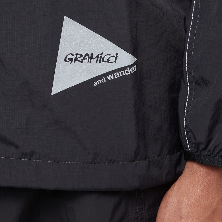 Gramicci x And Wander Patchwork Wind Hoodie black