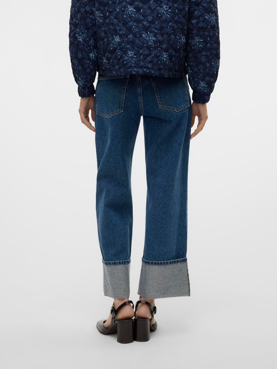 VMCHLOE Hohe Taille Weiter Beinschnitt Jeans