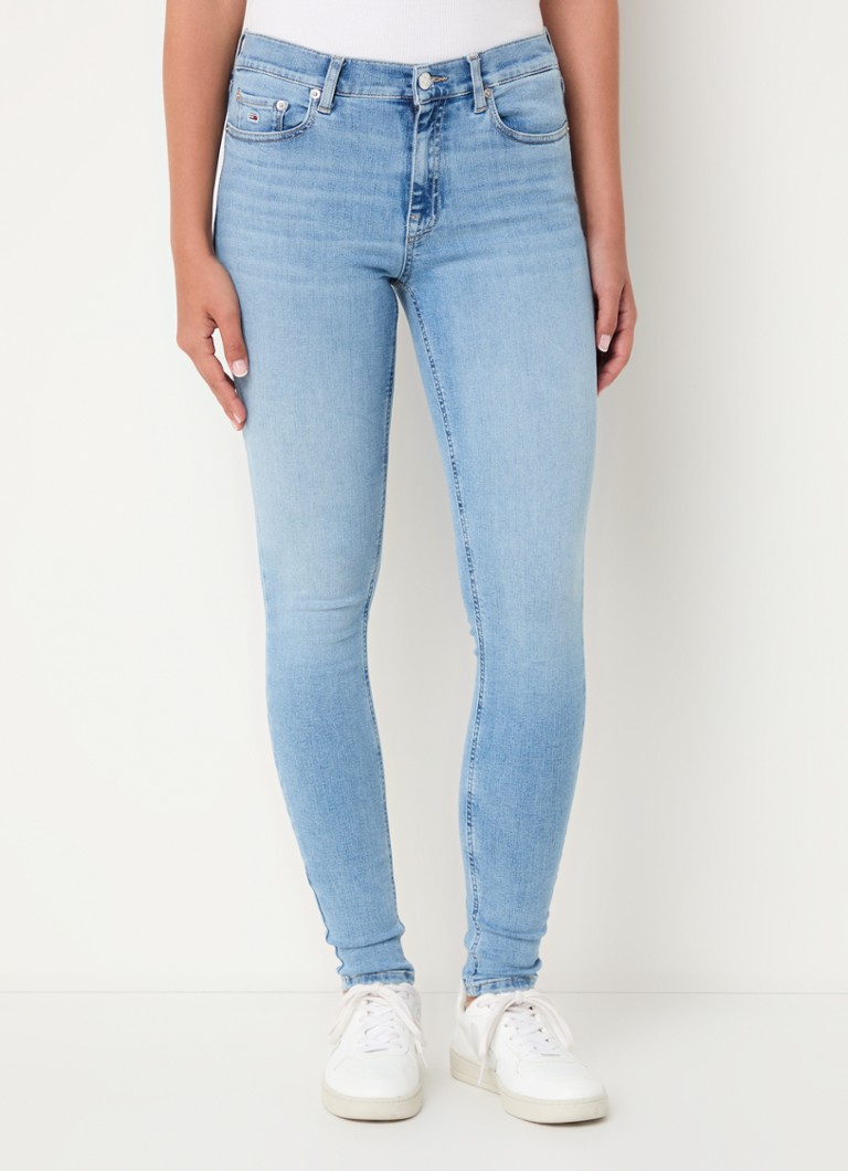 Blugi skinny Tommy Hilfiger Nora cu talie medie, spălare deschisă