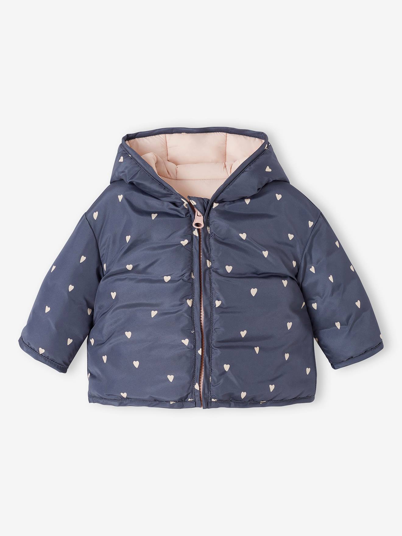 Vertbaudet Wendbare Baby Steppjacke mit Recycling-Polyester - dunkelblau