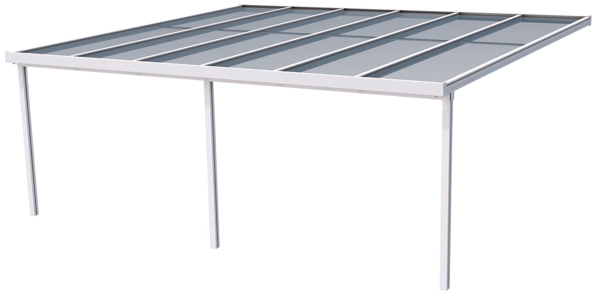 GUTTA Terrassendach Premium, BxT: 611x506 cm, Bedachung Dachplatten, BxT: 611x506 cm, Dach Acryl Klima blue