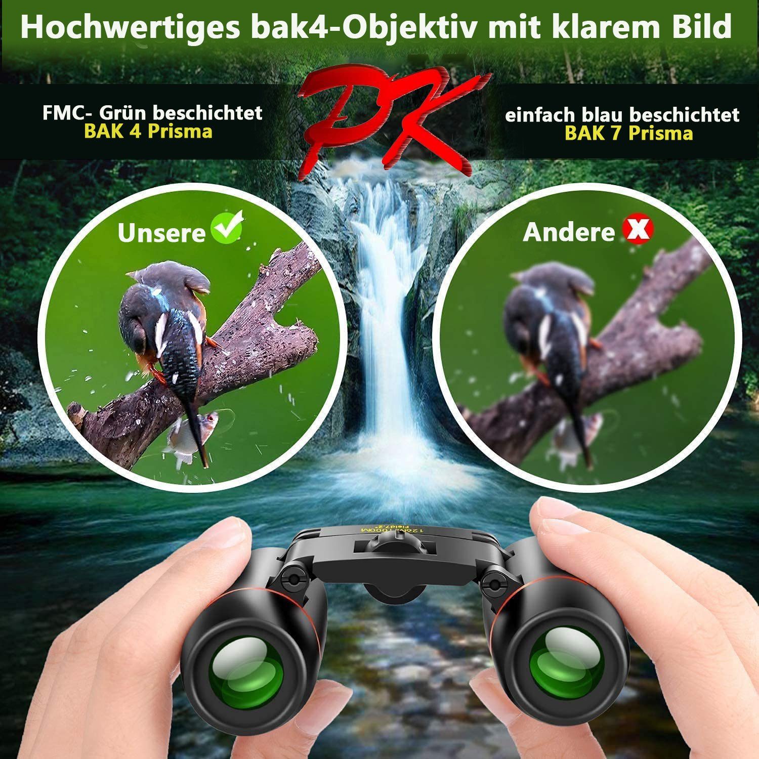 zggzerg Fernglas Kompaktes, zggzerg 30x60 faltbares Ferngläser Fernglas
