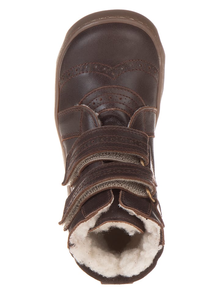 POM POM Leder-Winterboots in Braun günstig kaufen