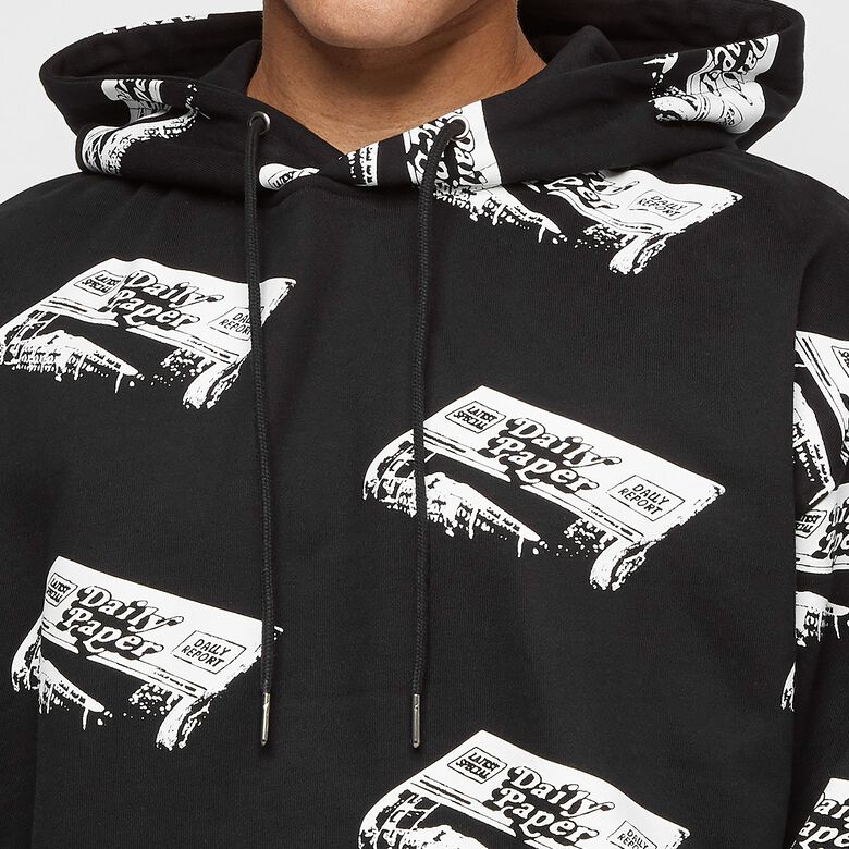 Daily Paper Nina Hoodie black newspaper