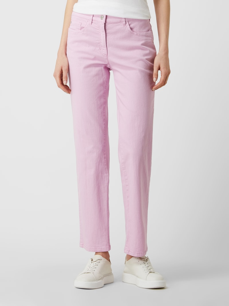 Straight Fit Jeans mit Stretch-Anteil Modell 'Greta' in pink