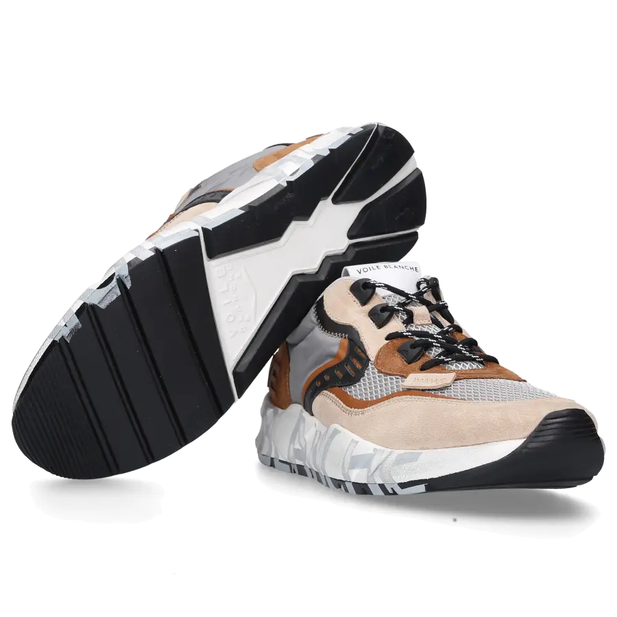 VOILE BLANCHE - Sneaker low CLUB 01 Veloursleder - braun