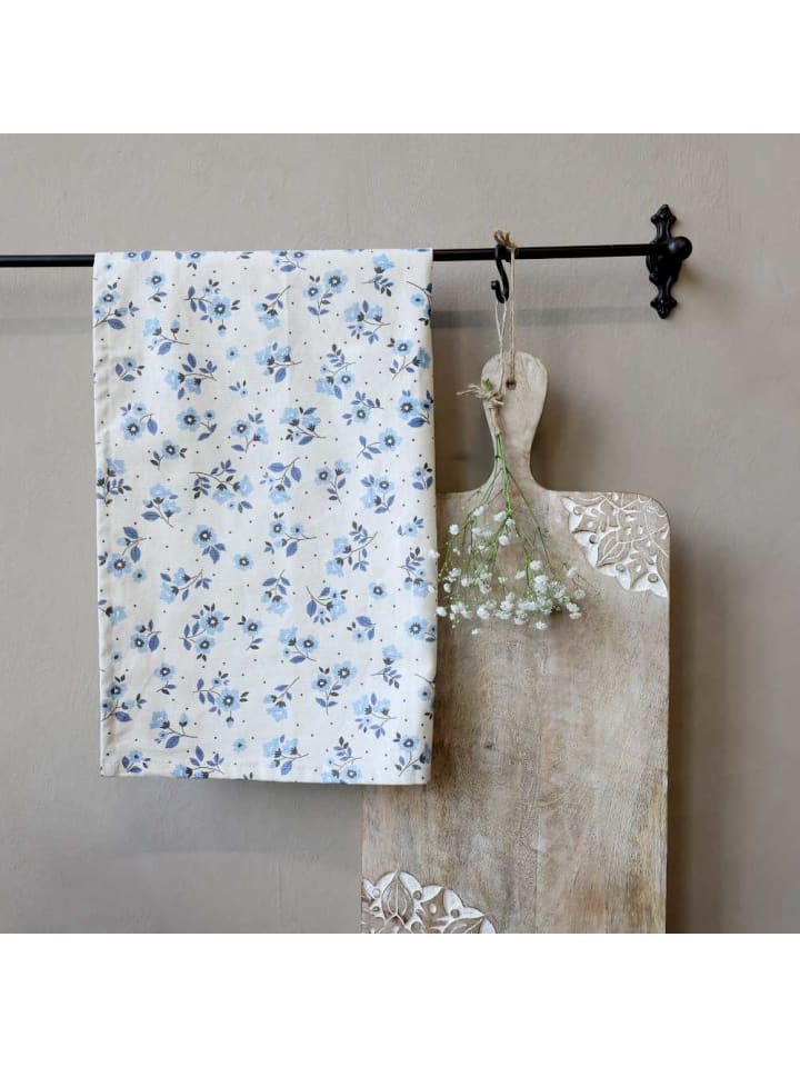 Chic Antique Geschirrtuch AIX Weiß mit blauen Blumen günstig kaufen onesize