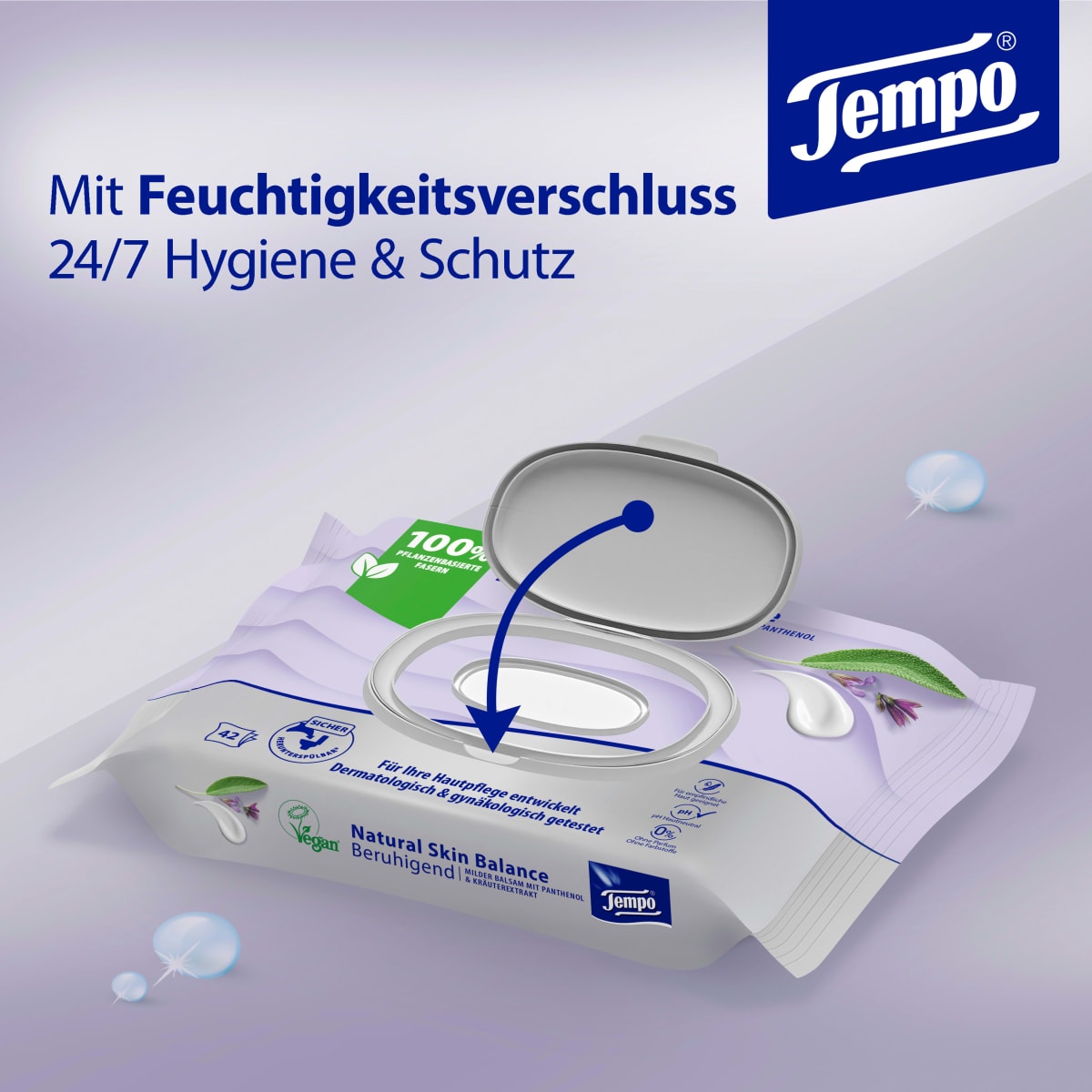 Feuchtes Toilettenpapier Natural Skin Balance, 42 St