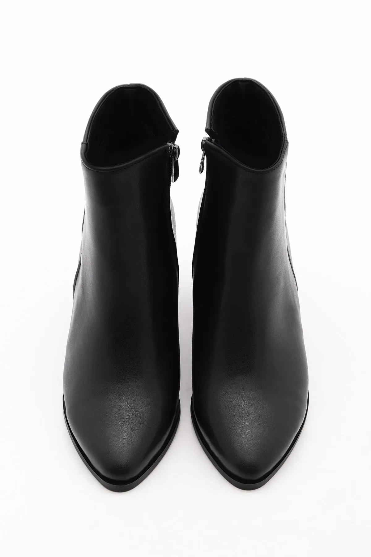 Marjin  Damen-Stiefel und Stiefeletten mit spitzem Zehenbereich und Reißverschluss, Cerin, Schwarz