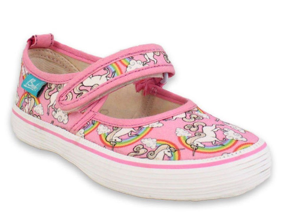 Beck Leichter Leinenschuh Rainbow Hausschuh (für drinnen und draußen geeignet) Obermaterial + Futter aus 100% Baumwolle