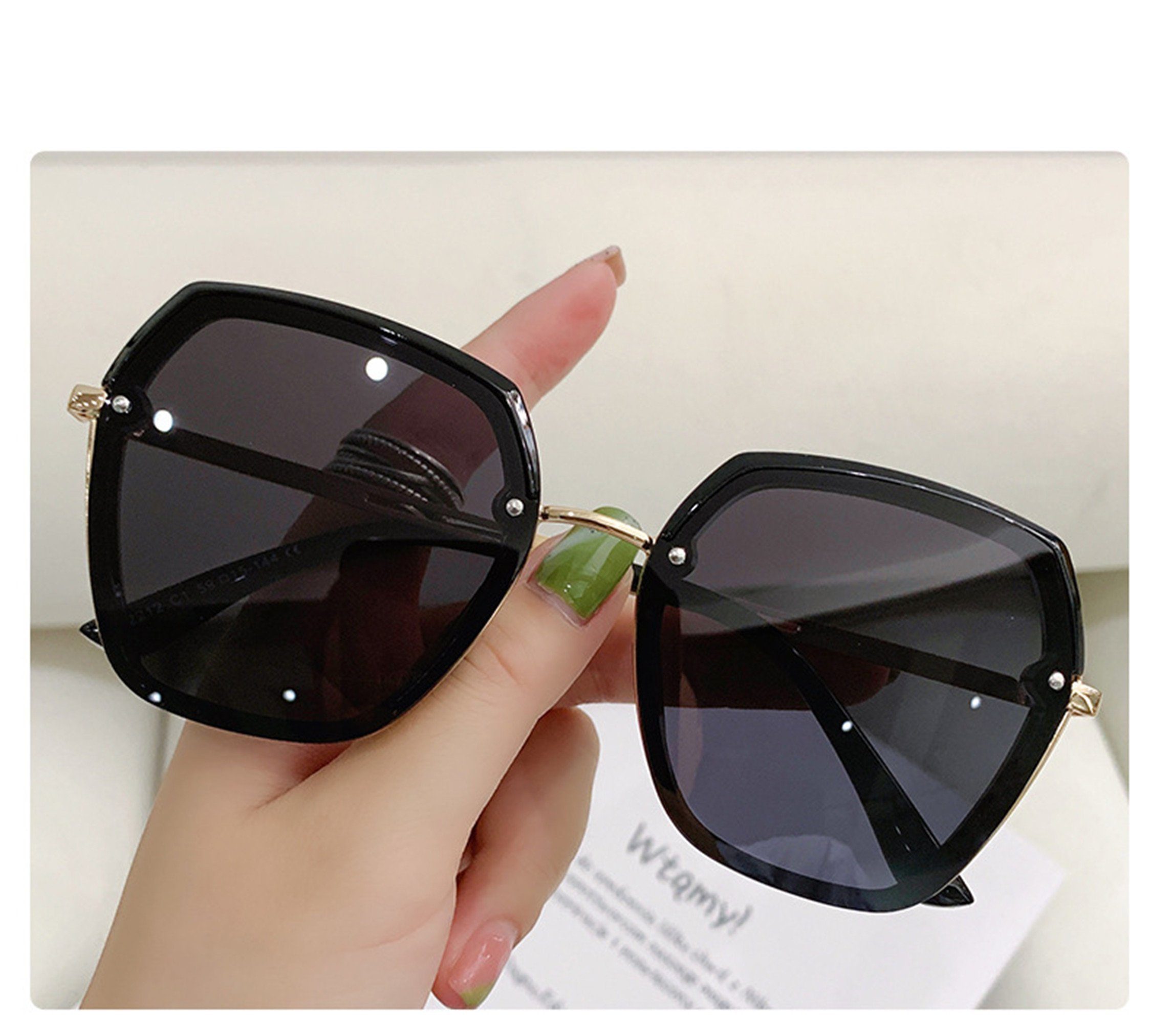 Tisoutec Sonnenbrille Sonnenbrille Damen Herren Polarisiert-Rechteckig-Sonnenbrillen Unisex Classic Sunglasses Eckig für Fahren