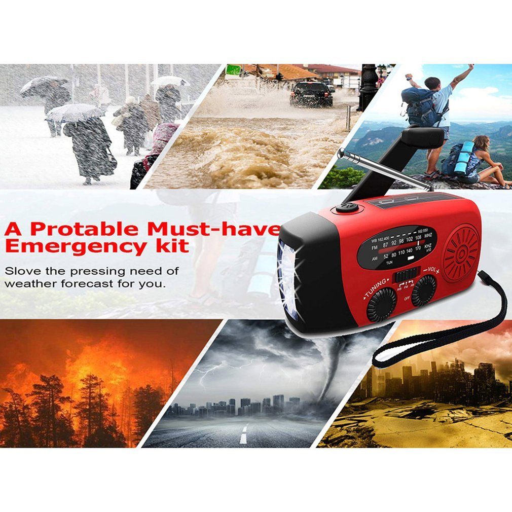 Mutoy Radio, Digitalradios, Solarradio,Tragbares Notradio 2000mAh AM/FM Digitalradio (DAB) (Notstromversorgung, Handkurbel, SOS-Alarm, FM-TunerUKW-Radio)