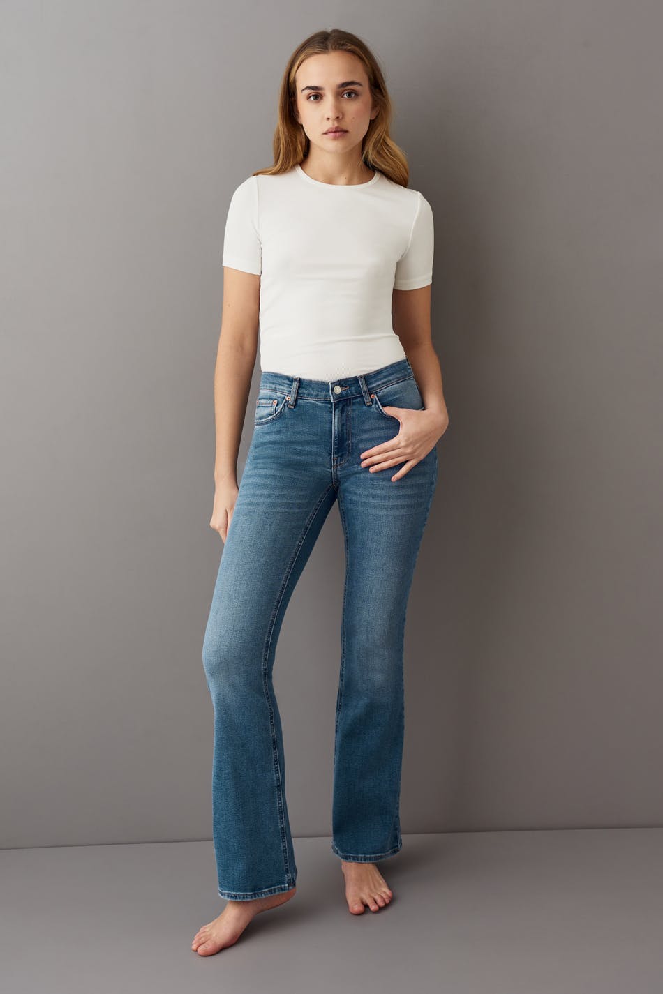 Low waist tall bootcut jeans
