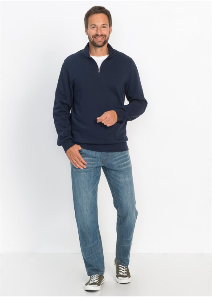 Sweatshirt mit Troyerkragen