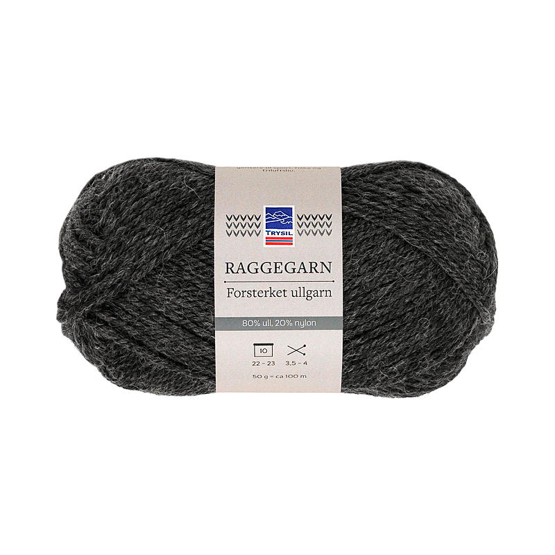 Trysil Raggegarn klassisk 80% ull, koks melert