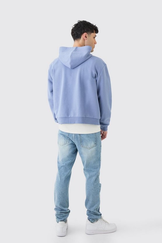 Hellblaue Slim-Fit Jeans mit Rissen