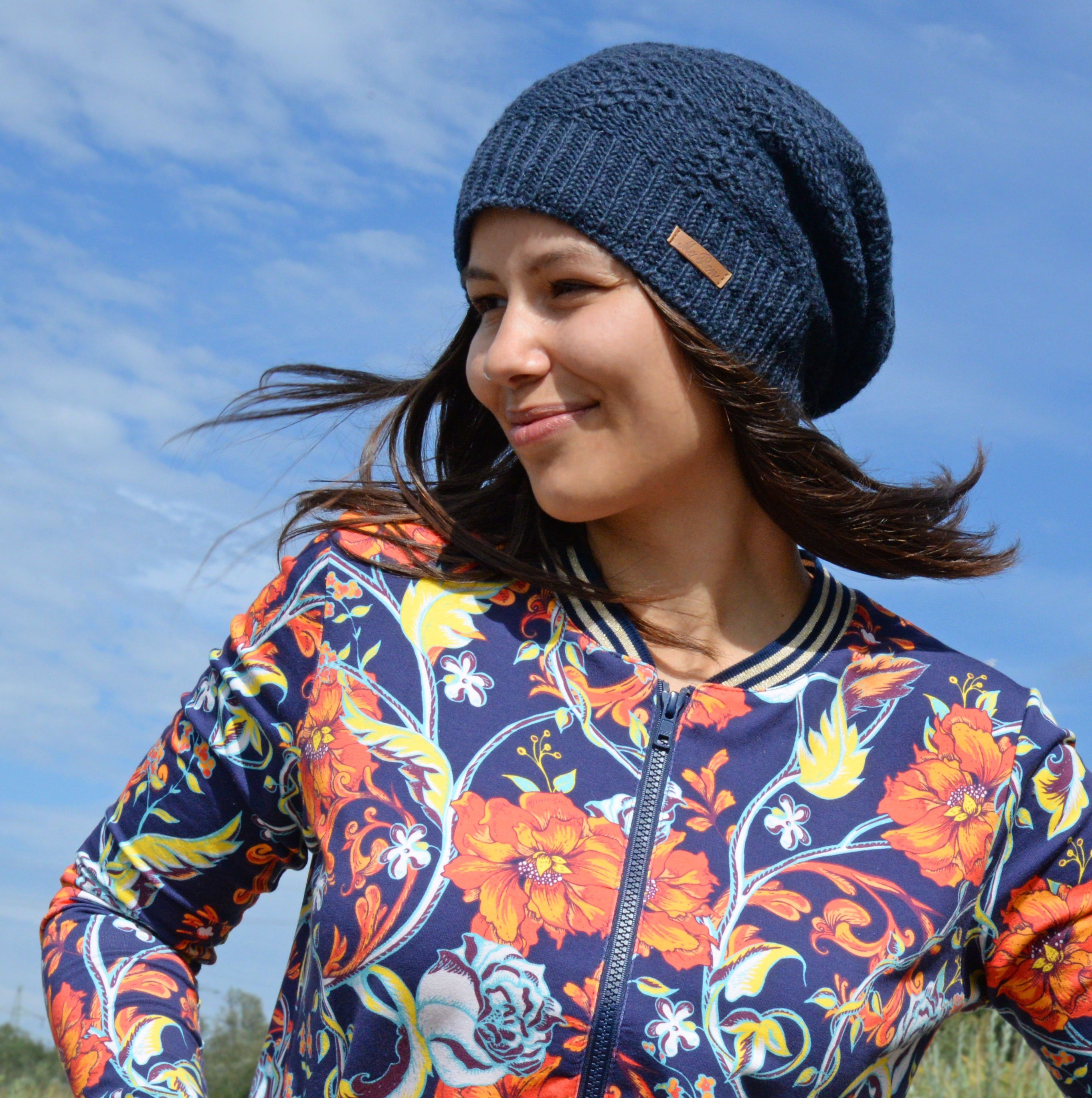 McRon Beanie Wollmütze Modell Lina gefüttert mit Fleece, hoher Schurwollanteil